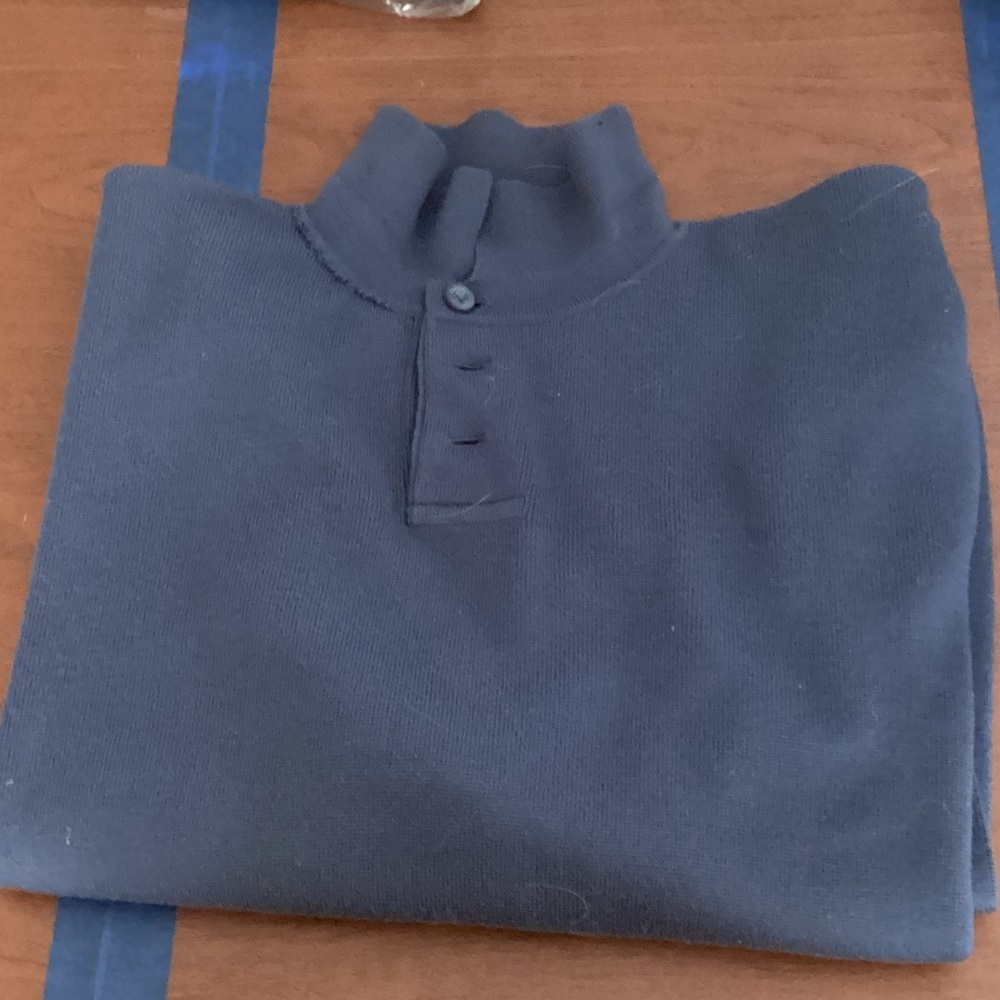 100% Merino Wool Sweater 3/4 Button Up